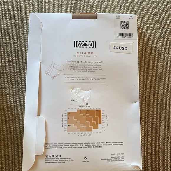 Wolford Shape Individual 10 Control Top Tights Size Small New - Picture 3 of 6